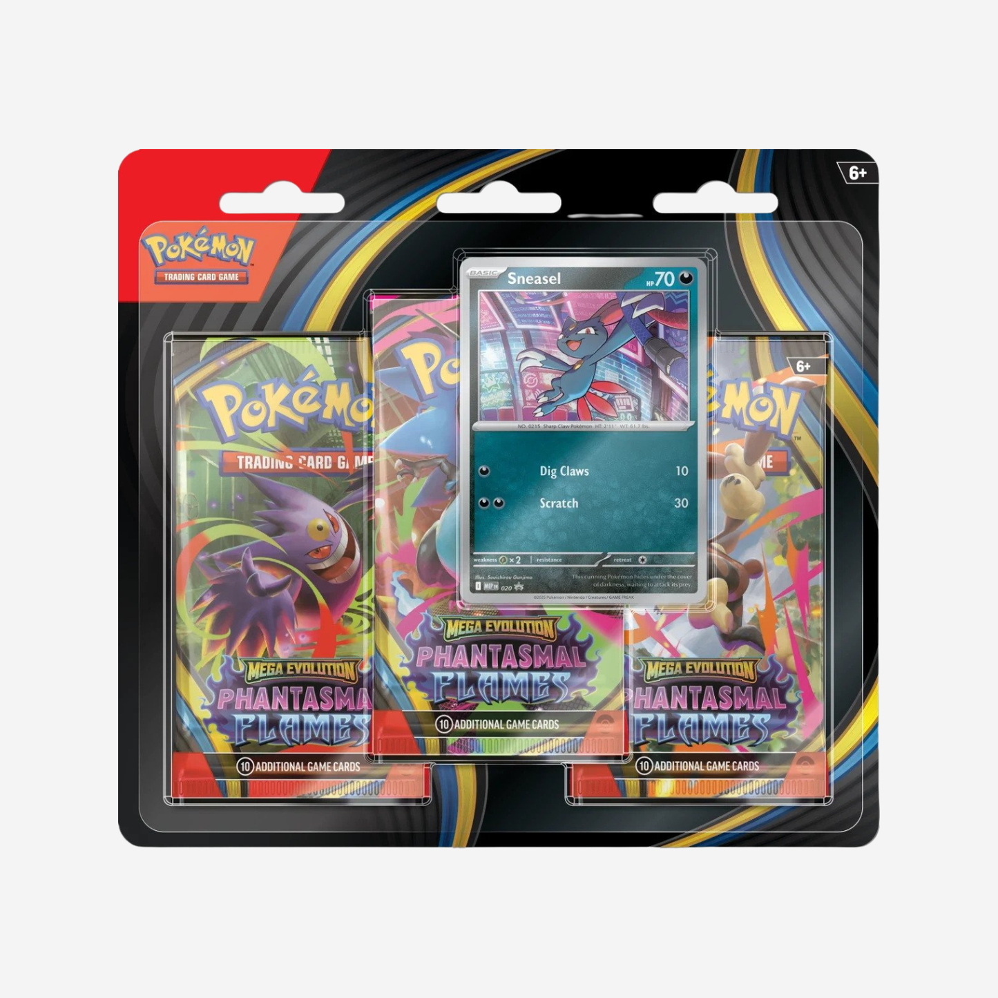 Pokemon TCG: Mega Evolution-Phantasmal Flames 3-Pack Blister Sneasel