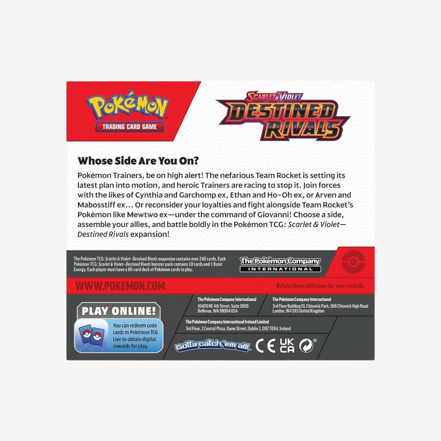 Pokemon TCG: Scarlet & Violet-Destined Rivals Booster Display