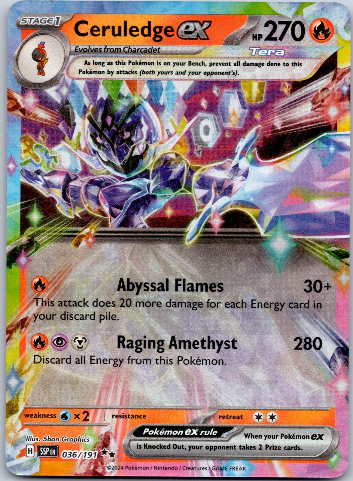 Ceruledge ex 036/191 SV08: Surging Sparks (5ban Graphics)