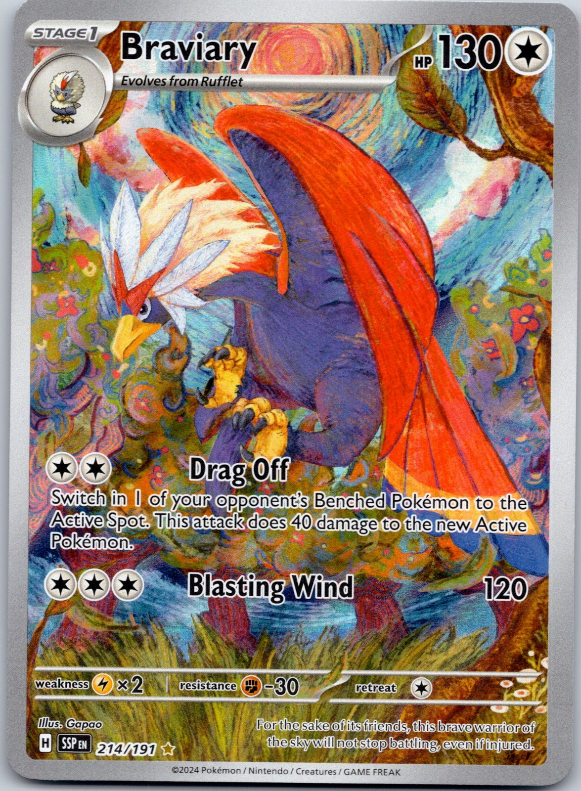 Braviary 214/191 SV08: Surging Sparks (Gapao)