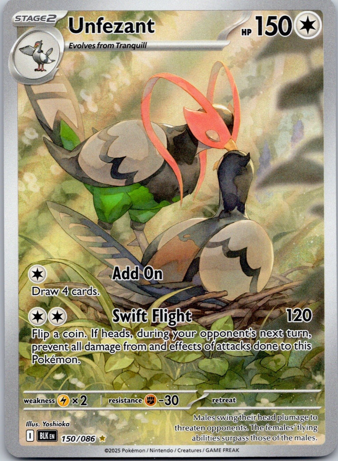 Unfezant 150/086 SV: Black Bolt (Yoshioka)