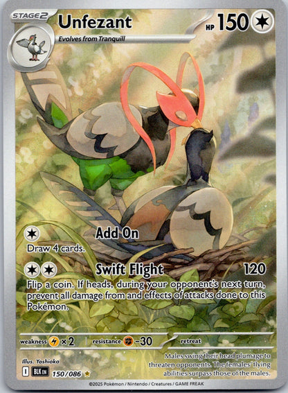 Unfezant 150/086 SV: Black Bolt (Yoshioka)