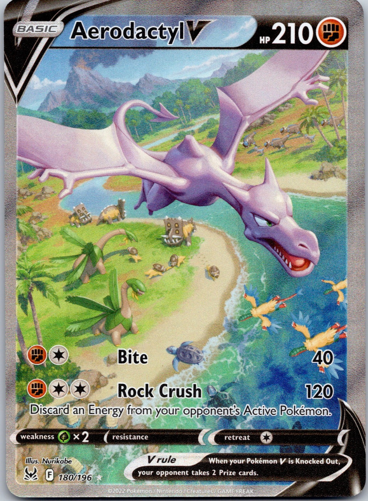 Aerodactyl V (Alternate Full Art) 180/196 SWSH11: Lost Origin (Nurikabe)