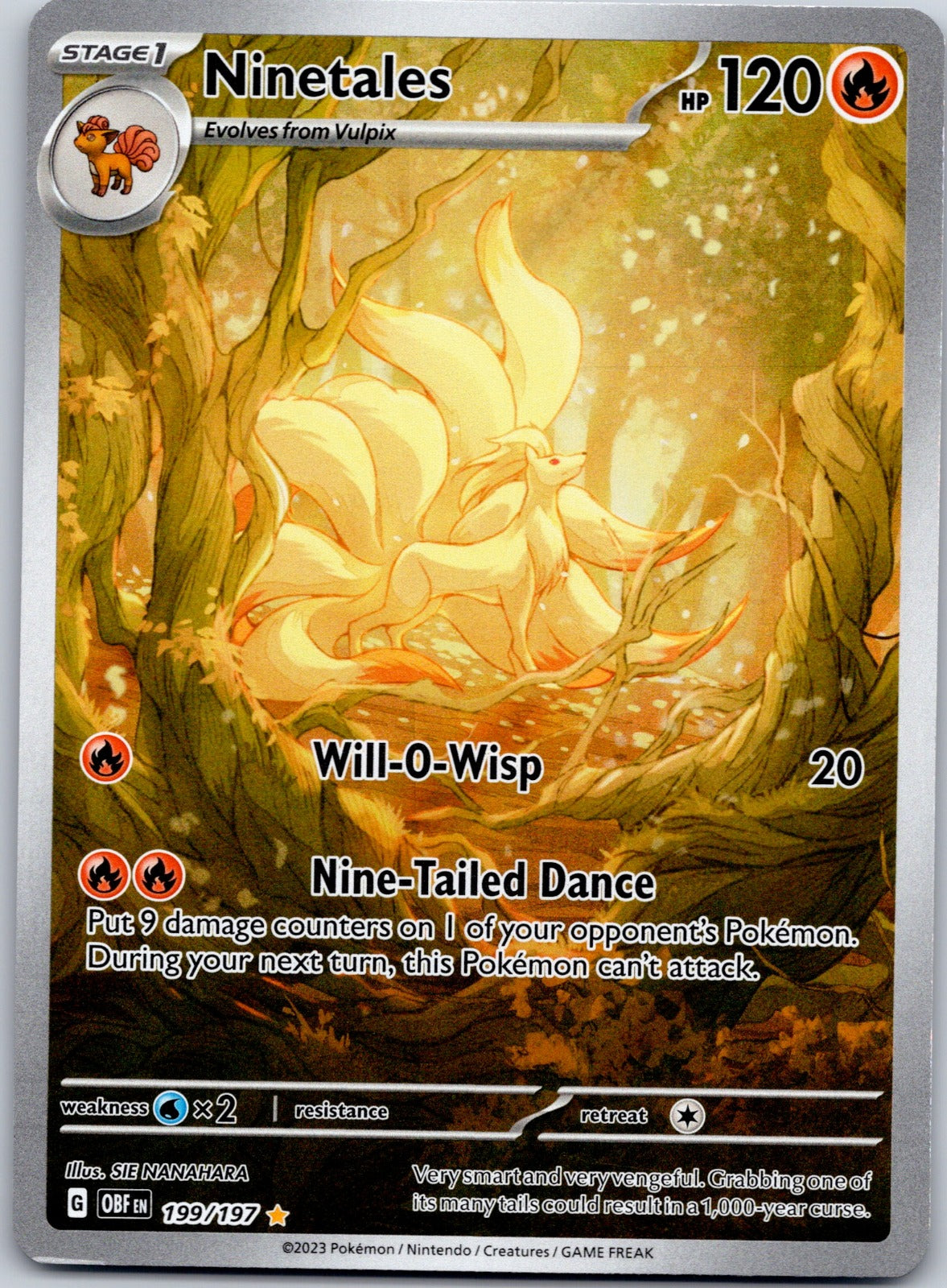 Ninetales 199/197 SV03: Obsidian Flames (SIE NANAHARA)