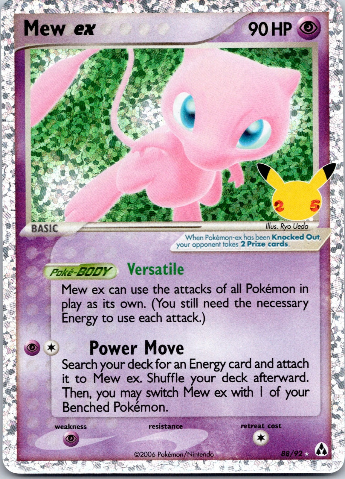 Mew ex 88/92 Celebrations: Classic Collection (Ryo Ueda)