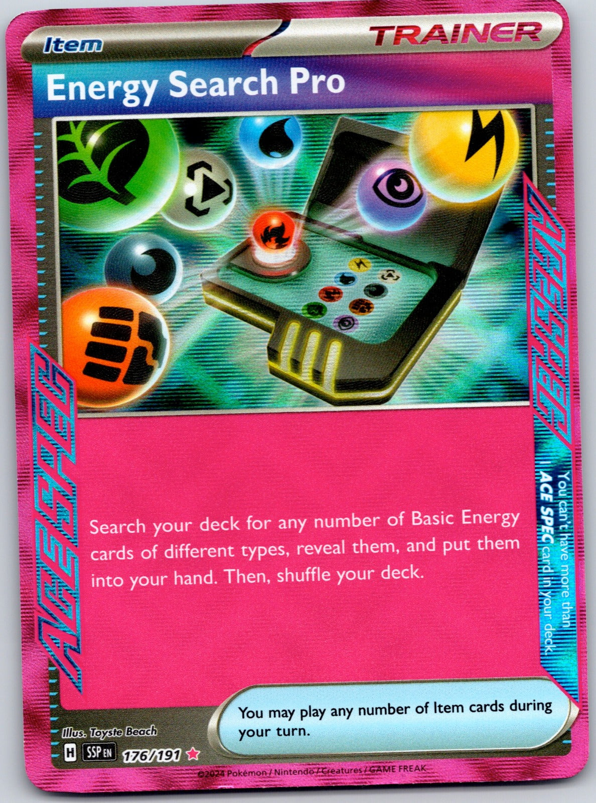 Energy Search Pro 176/191 SV08: Surging Sparks (Toyste Beach)
