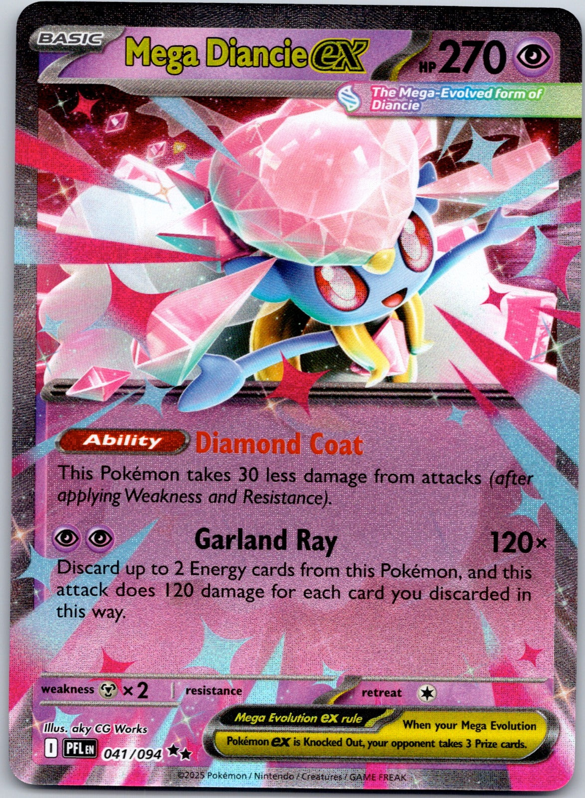 Mega Diancie ex 041/094 ME02: Phantasmal Flames (aky CG Works)