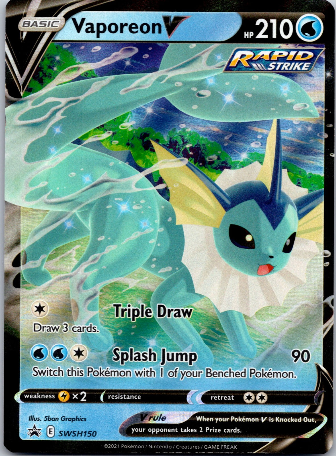 Vaporeon V - SWSH150 SWSH: Sword & Shield Promo Cards (5ban Graphics)