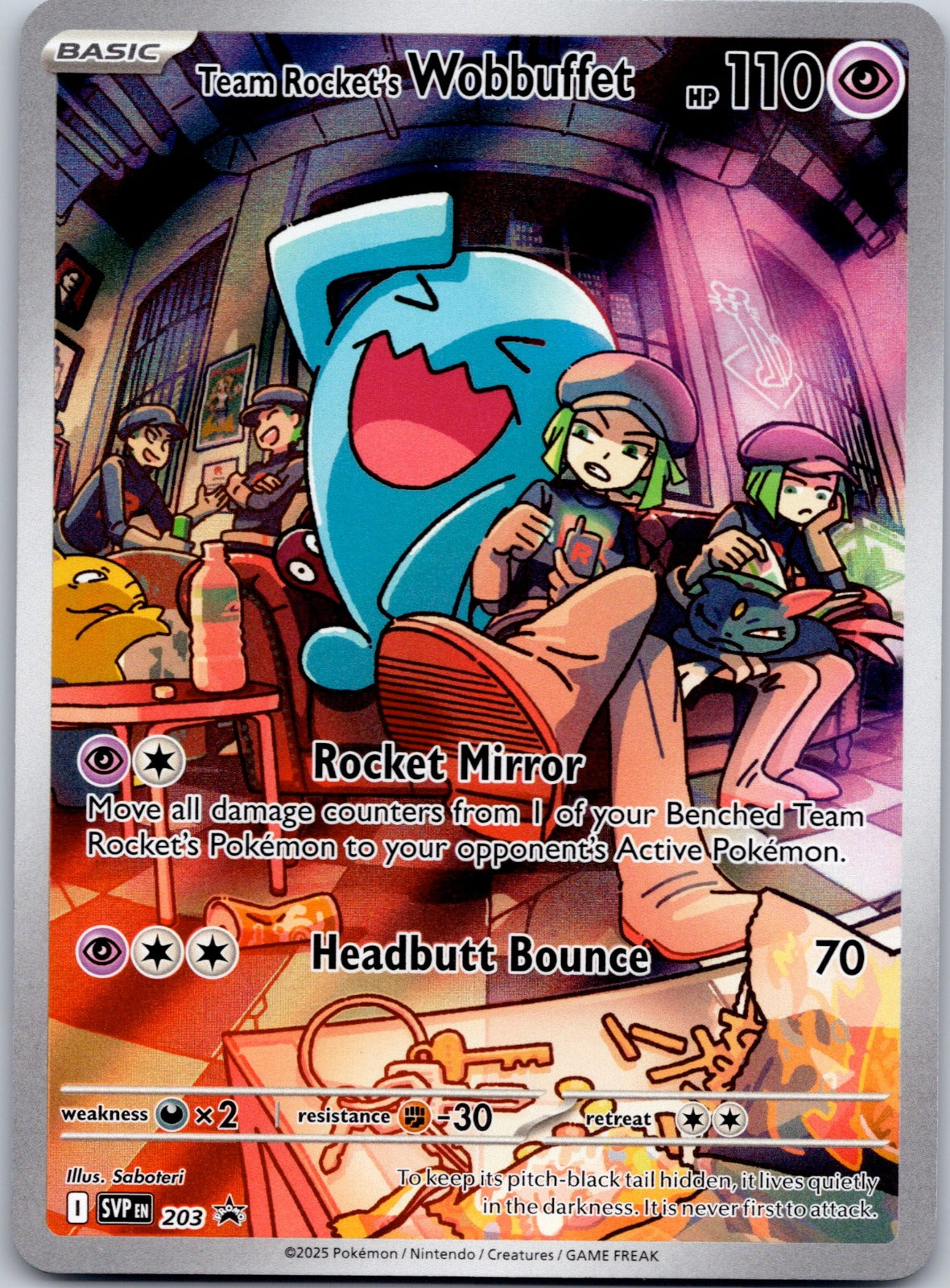 Team Rocket's Wobbuffet 203 SV: Scarlet & Violet Promo Cards (Soboteri)