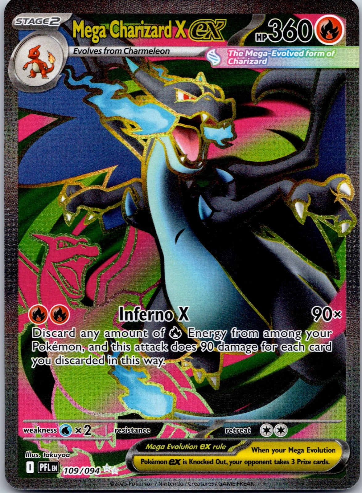Mega Charizard X ex 109/094 ME02: Phantasmal Flames (takuyoa)