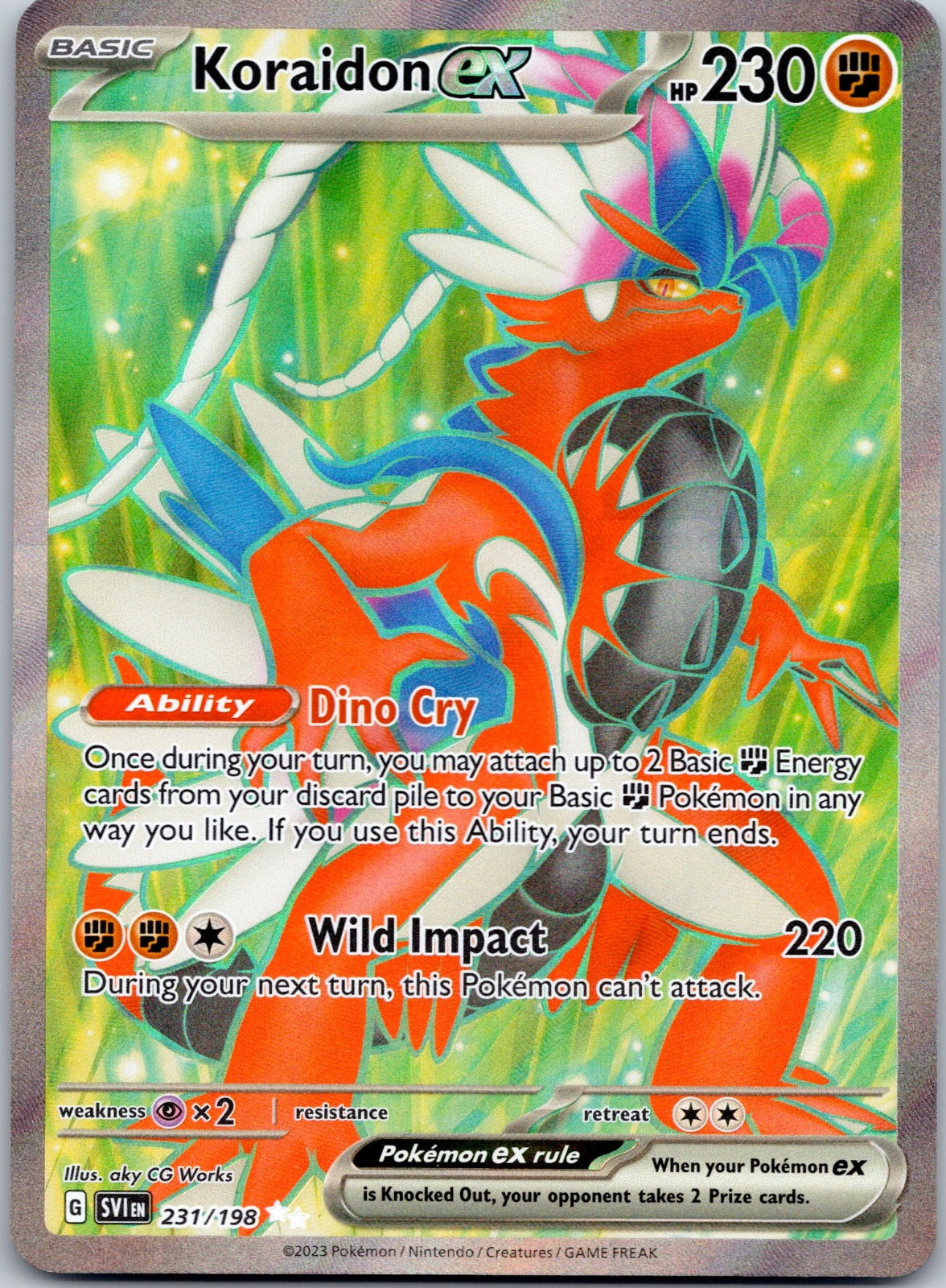 Koraidon ex 231/198 SV01: Scarlet & Violet Base Set (aky CG Works)