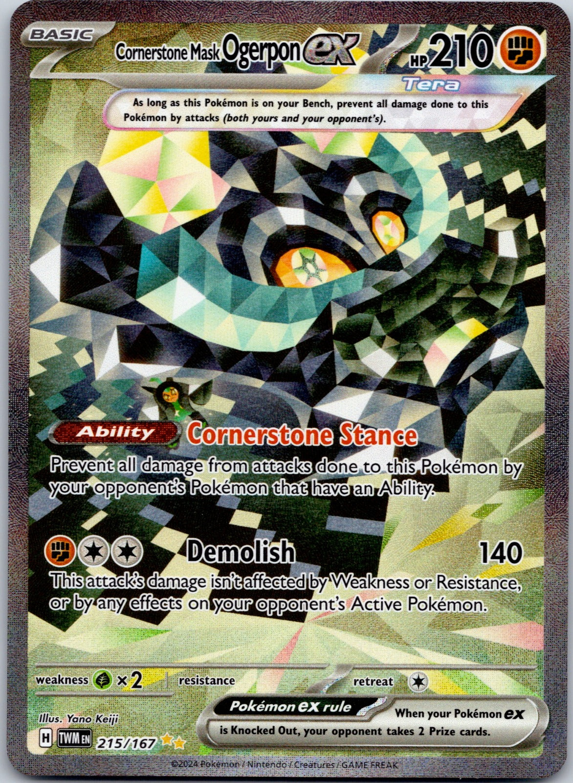Cornerstone Mask Ogerpon ex 215/167 SV06: Twilight Masquerade (Yano Keiji)