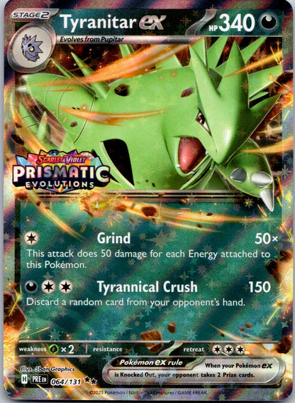 Tyranitar ex (Prismatic Evolutions Stamp) 064/131 Miscellaneous Cards & Products (5ban Graphics)