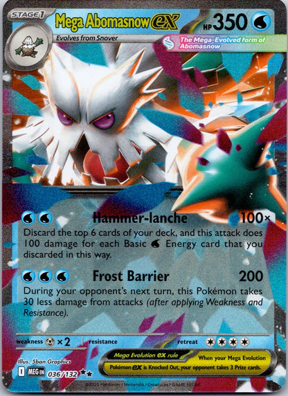 Mega Abomasnow ex 036/132 ME01: Mega Evolution (5ban Graphics)