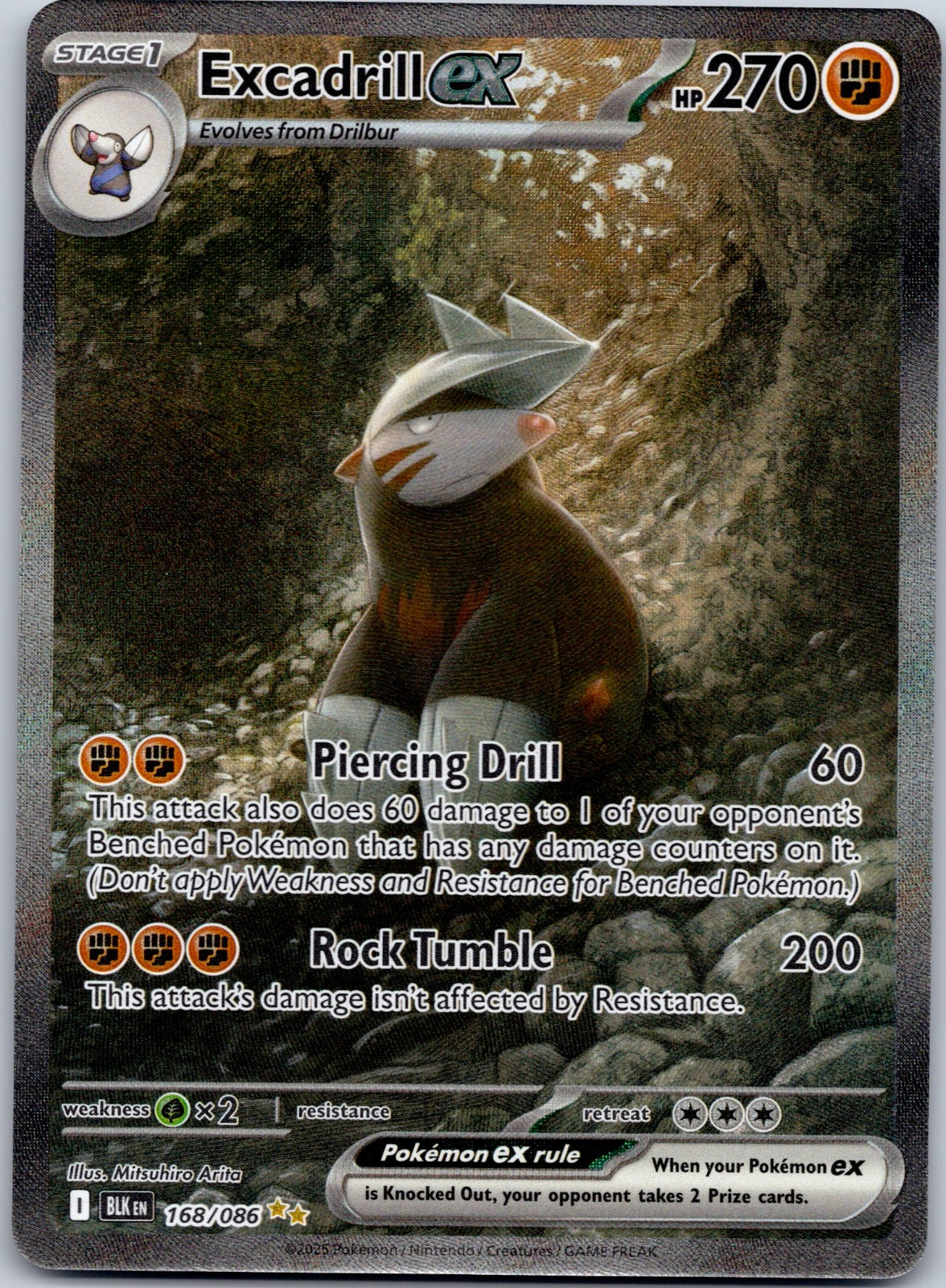 Excadrill ex 168/086 SV: Black Bolt (Mitsuhiro Arita)