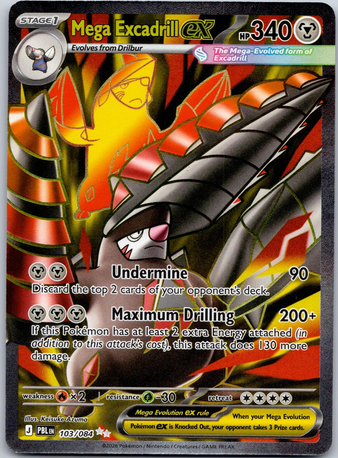 Mega Excadrill ex 103/084 ME05: Pitch Black (Keisuke Azuma)