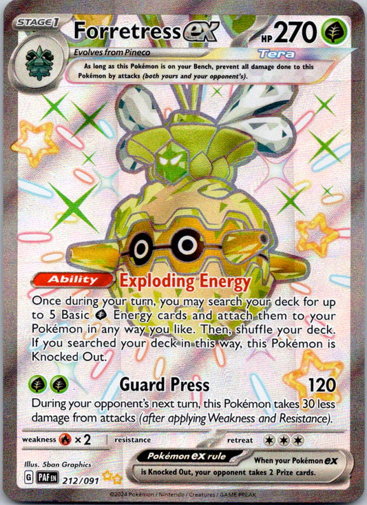 Forretress ex 212/091 SV: Paldean Fates (5ban Graphics)