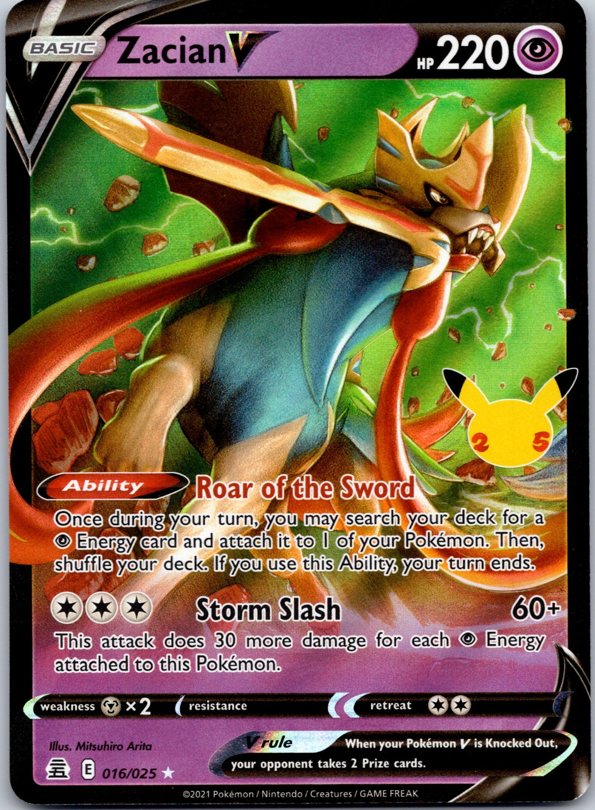 Zacian V 016/025 Celebrations (Mitsuhiro Arita)