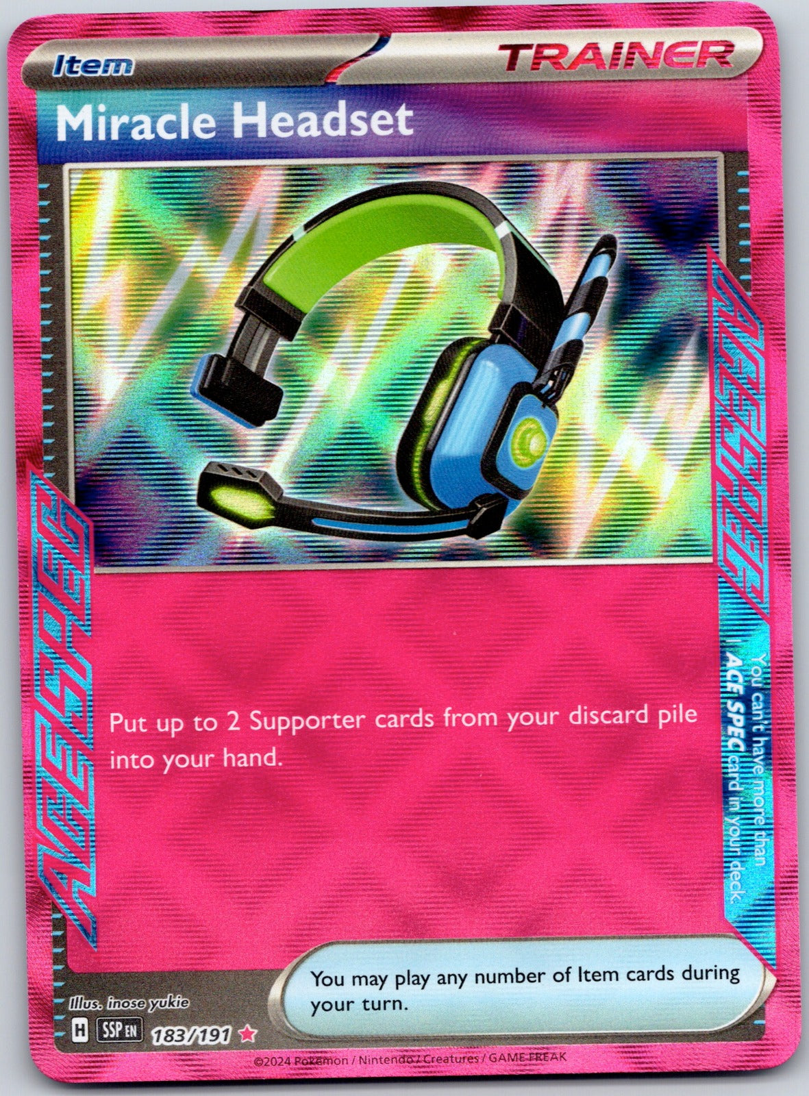 Miracle Headset 183/191 SV08: Surging Sparks (inose yukie)