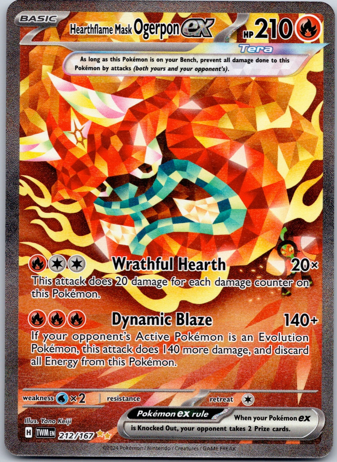 Hearthflame Mask Ogerpon ex 212/167 SV06: Twilight Masquerade (Yano Keiji)