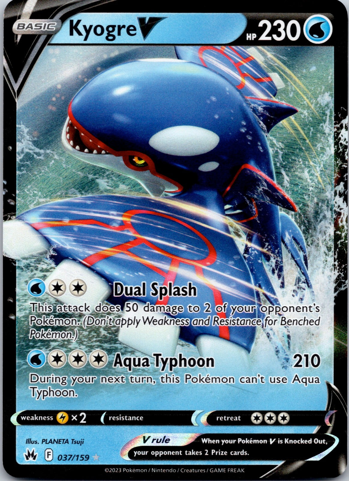 Kyogre V 037/159 SWSH: Crown Zenith (PLANETA Tsuji)