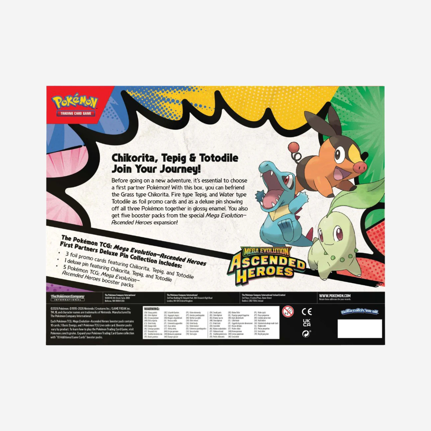 Pokemon TCG: Mega Evolution-Ascended Heroes First Partners Deluxe Pin Collection