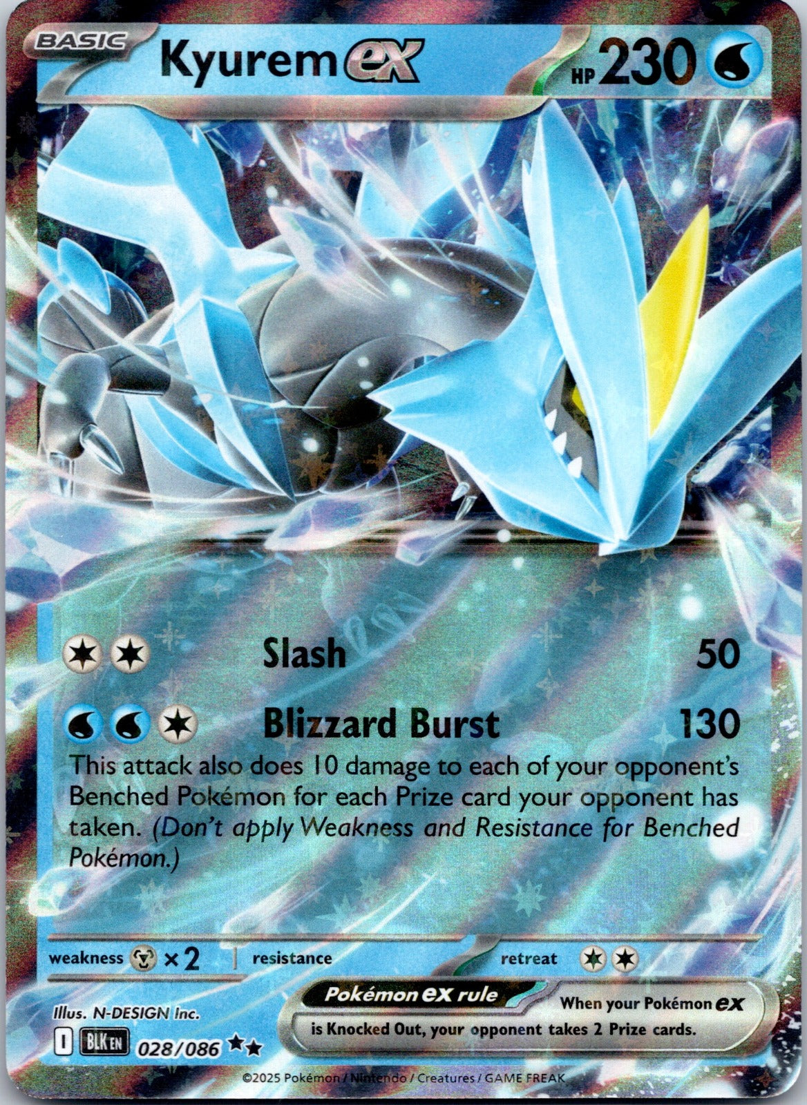 Kyurem ex 028/086 SV: Black Bolt (N-DESIGN Inc.)