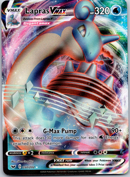 Lapras VMAX 050/202 SWSH01: Sword & Shield Base Set (5ban Graphics)