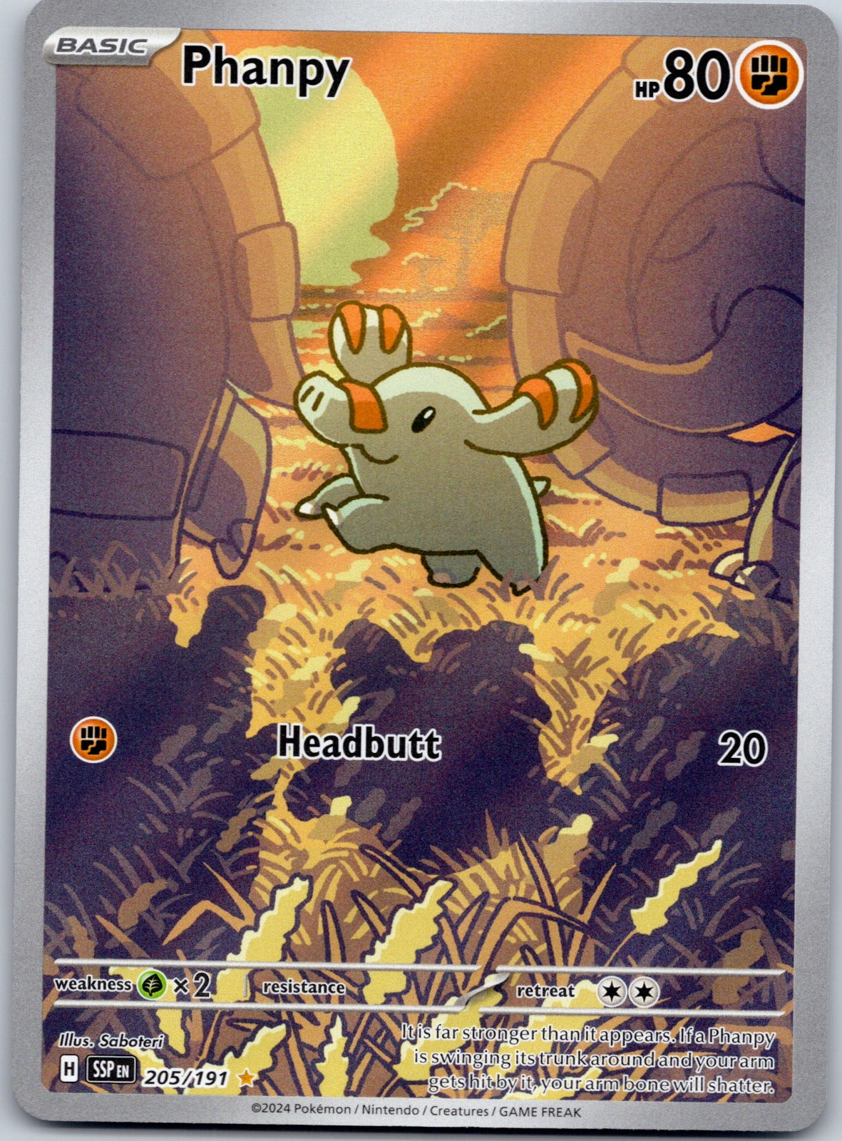 Phanpy 205/191 SV08: Surging Sparks (Saboteri)