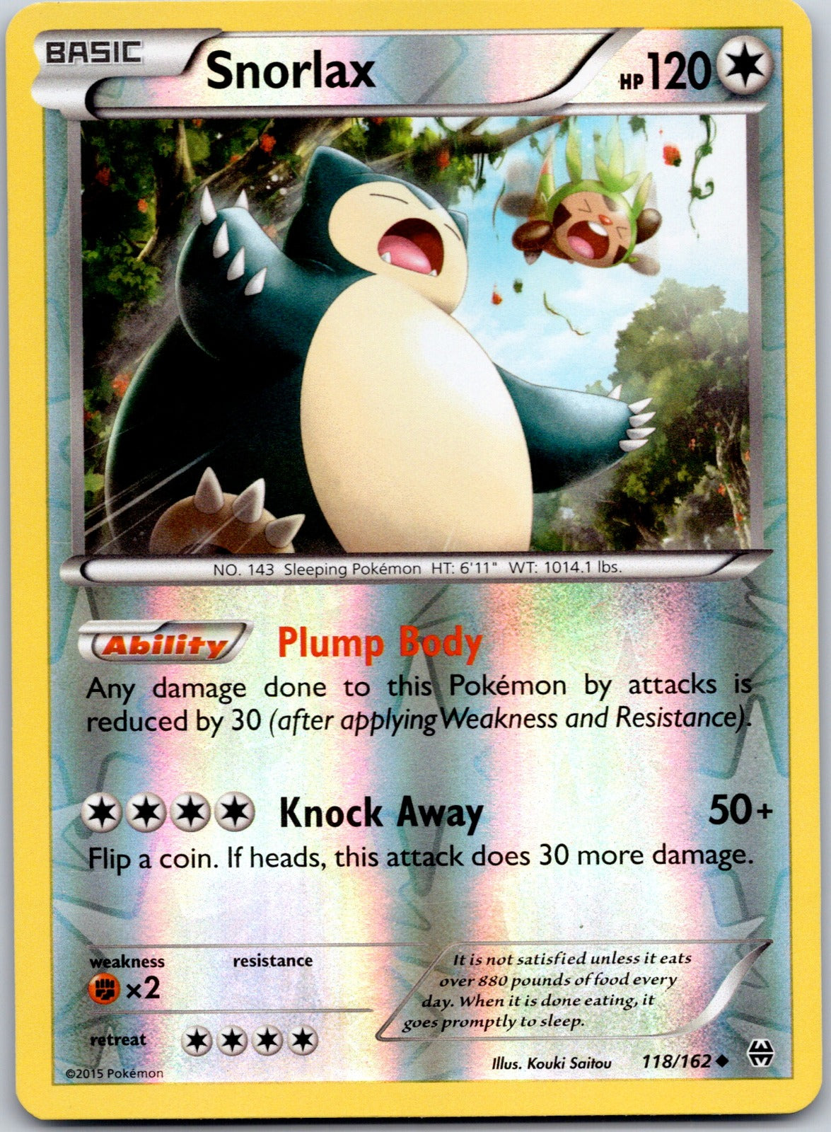 Snorlax 118/162 XY - BREAKthrough (Kouki Saitou)
