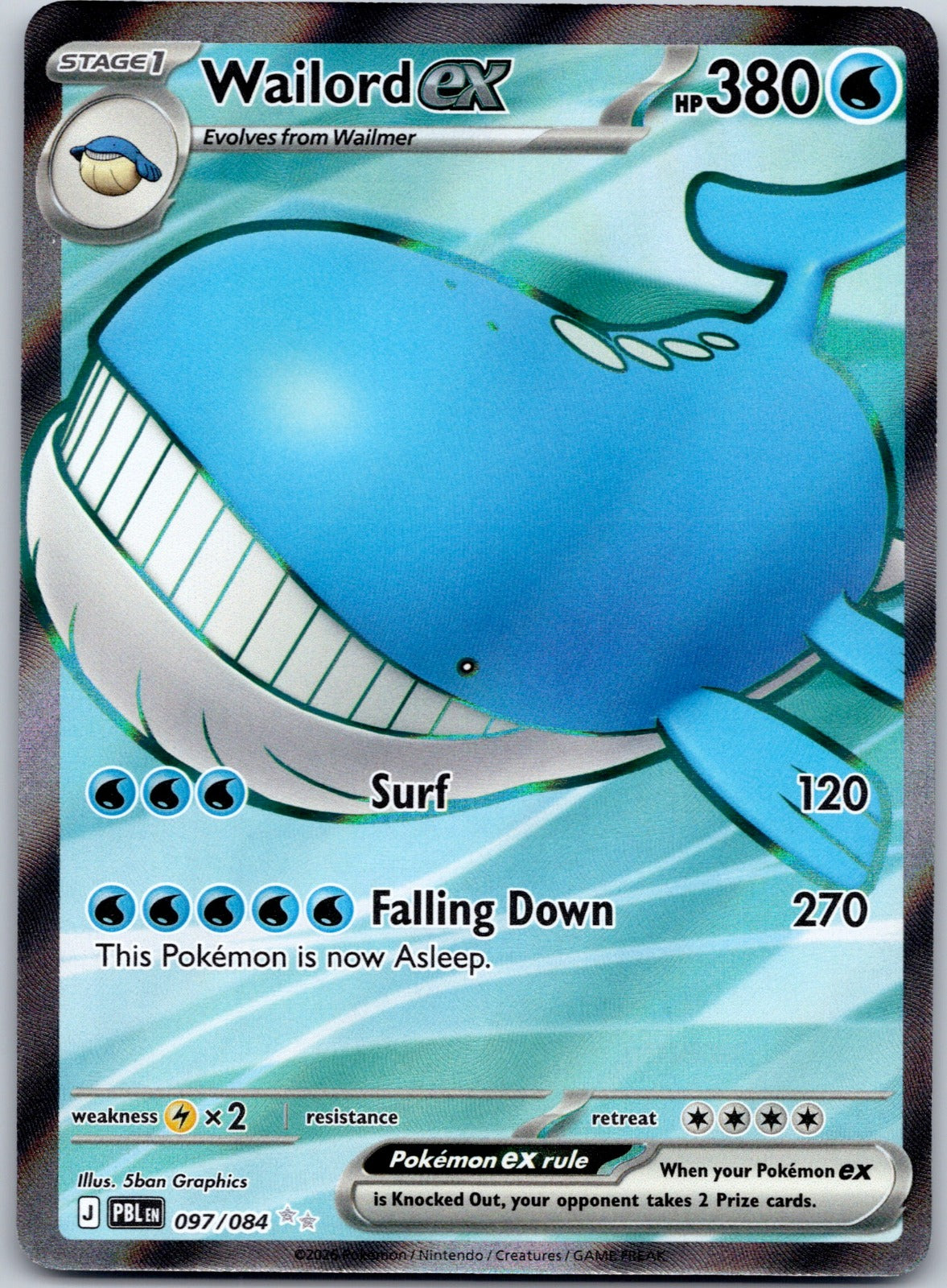 Wailord ex 097/084 ME05: Pitch Black (5ban Graphics)