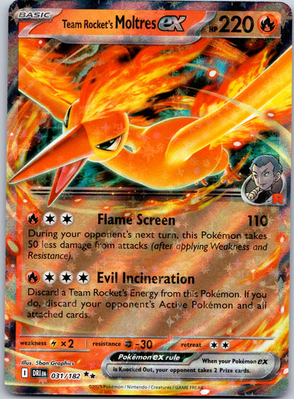 Team Rocket's Moltres ex 031/182 SV10: Destined Rivals (5ban Graphics)