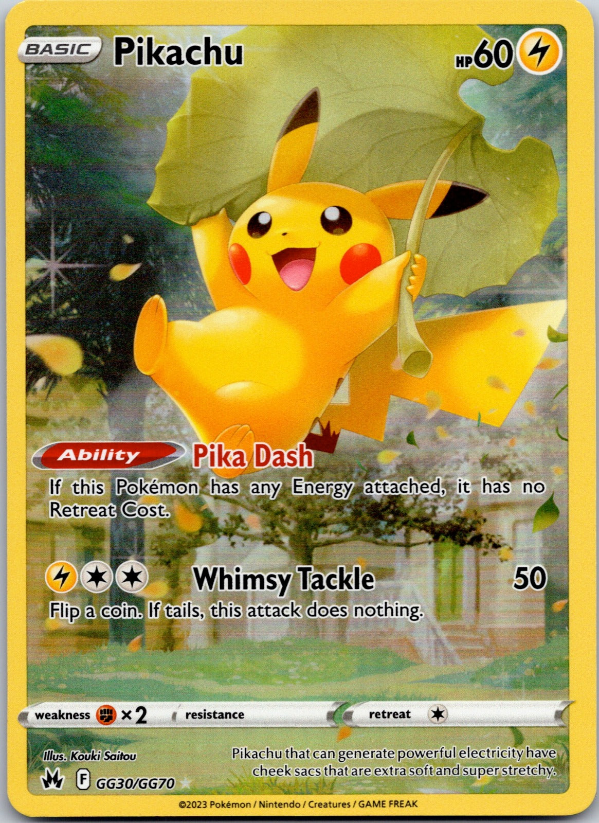 Pikachu GG30/GG70 SWSH: Crown Zenith: Galarian Gallery (Kouki Saitou)
