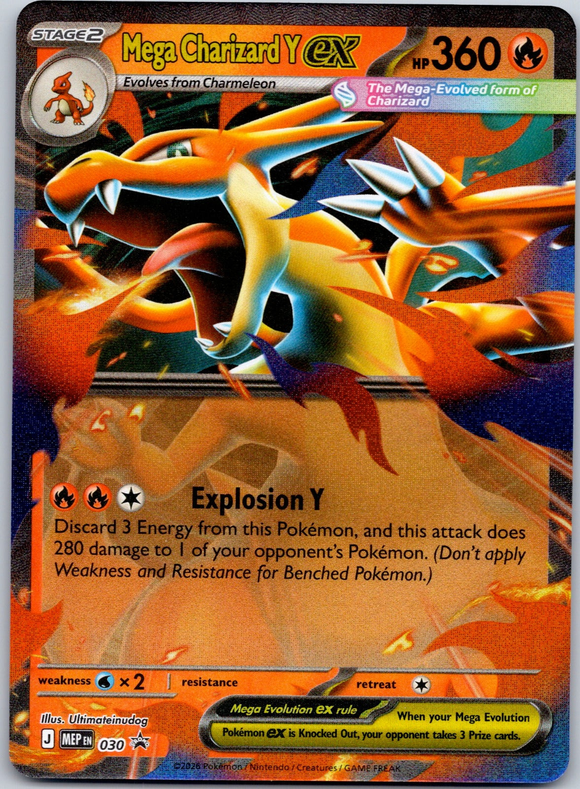 Mega Charizard Y ex 030 ME: Mega Evolution Promo (aky CG Works)