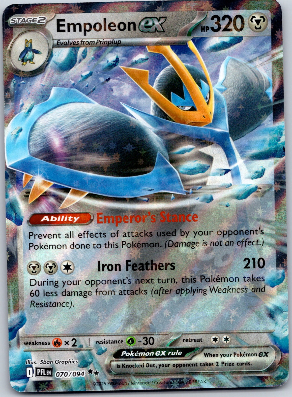 Empoleon ex 070/094 ME02: Phantasmal Flames (5ban Graphics)