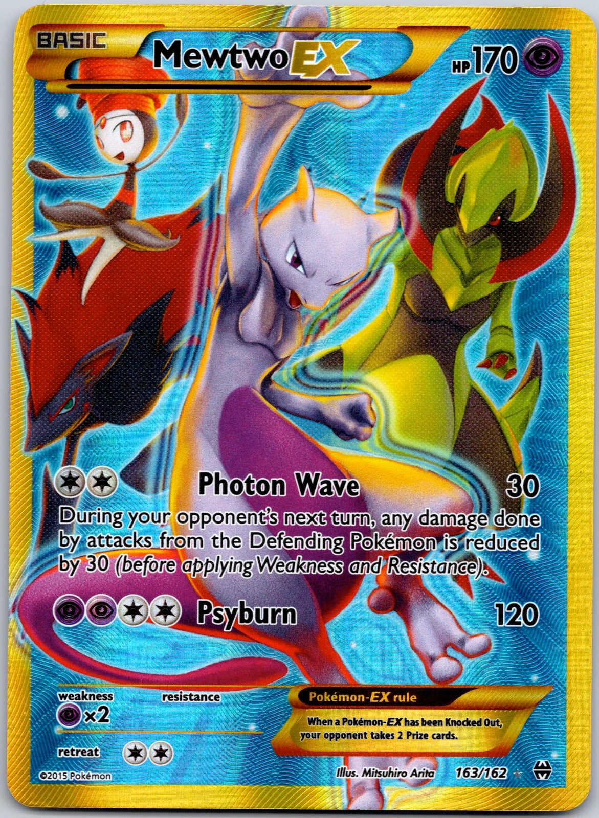 Mewtwo EX (163 Secret Full Art) 163/162 XY - BREAKthrough (Mitsuhiro Arita) MP