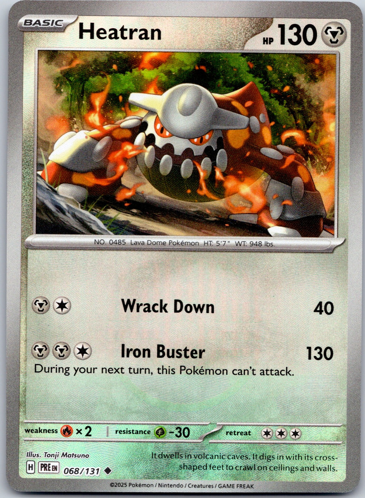 Heatran (Master Ball Pattern) 068/131 SV: Prismatic Evolutions (Tonji Matsuno)