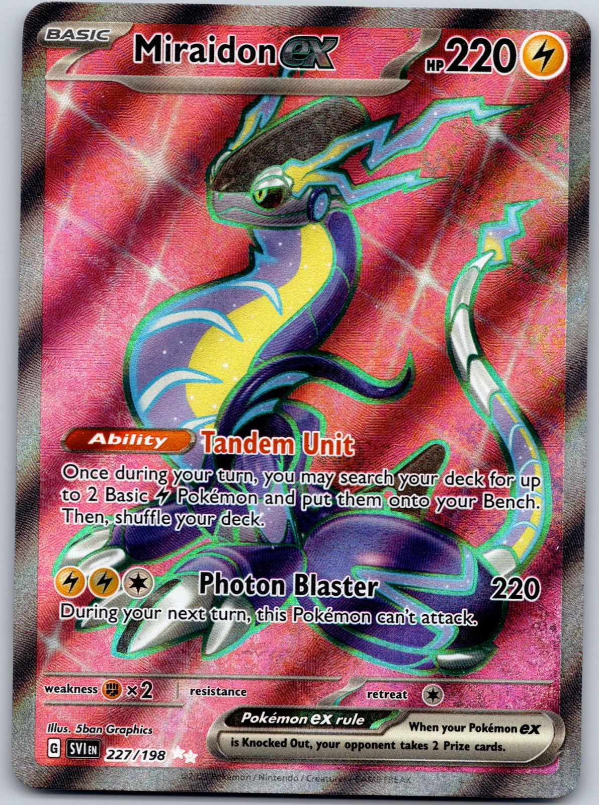 Miraidon ex 227/198 SV01: Scarlet & Violet Base Set (5ban Graphics)