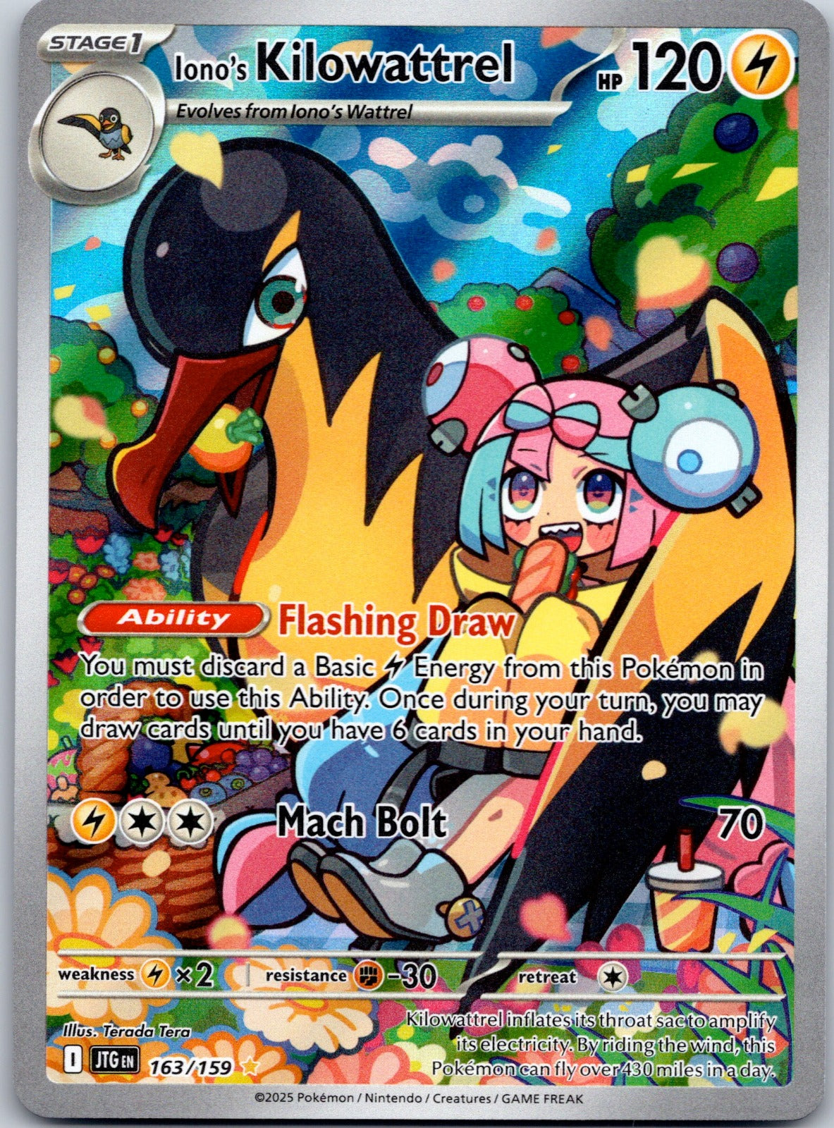 Iono's Kilowattrel 163/159 SV09: Journey Together (Terada Tera)