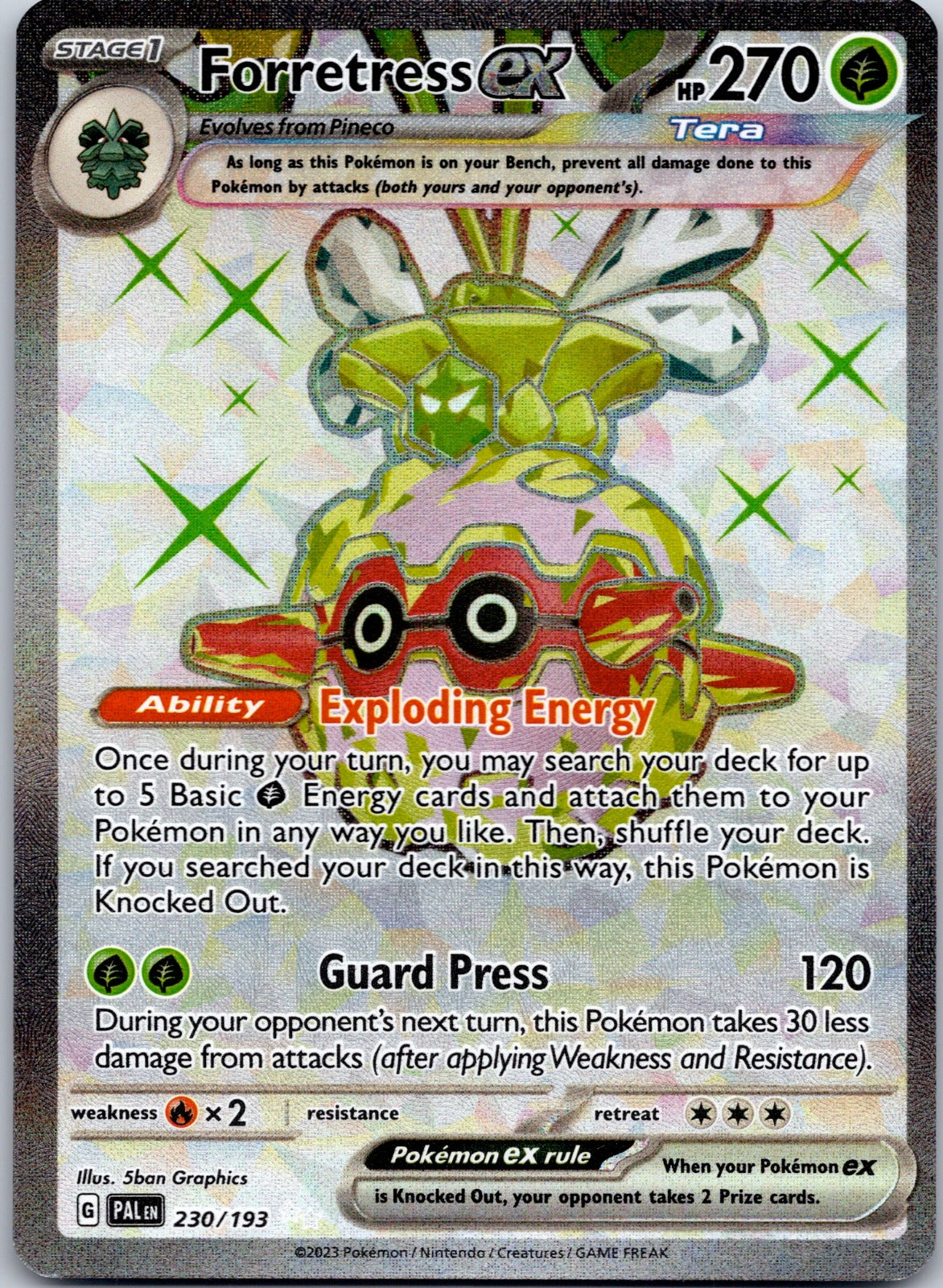 Forretress ex 230/193 SV02: Paldea Evolved (5ban Graphics)