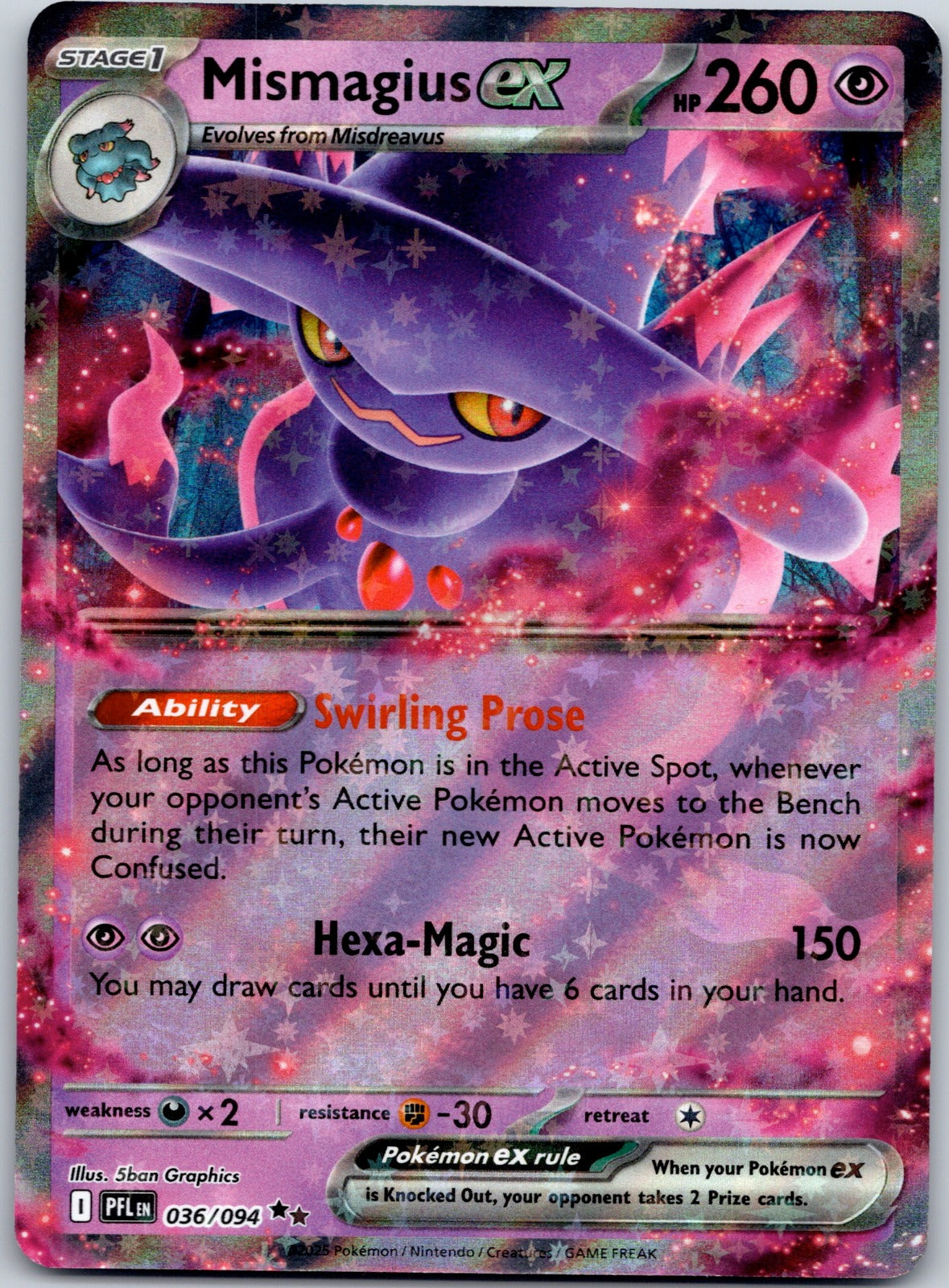 Mismagius ex 036/094 ME02: Phantasmal Flames (5ban Graphics)