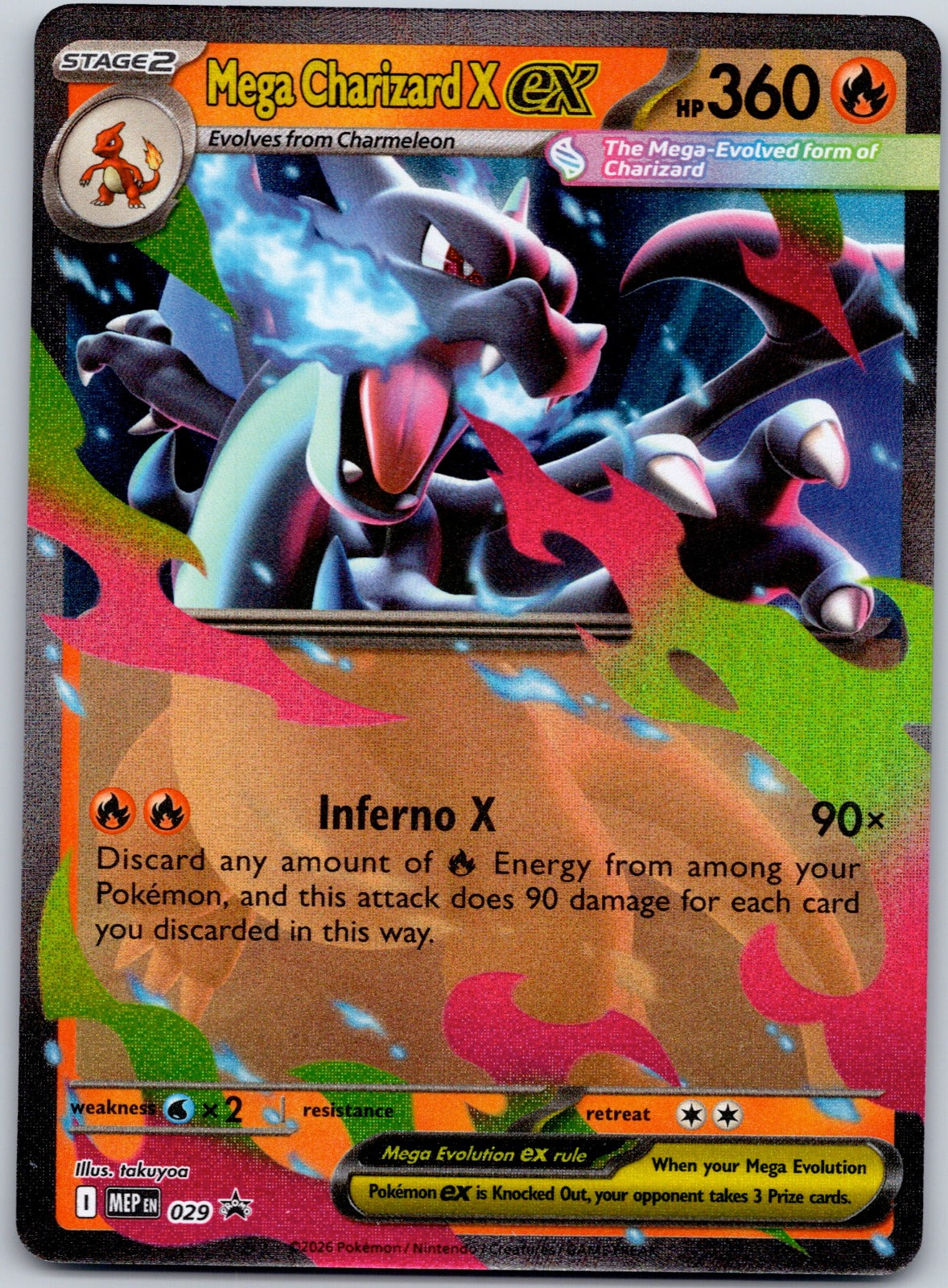 Mega Charizard X ex 029 ME: Mega Evolution Promo (takuyoa)