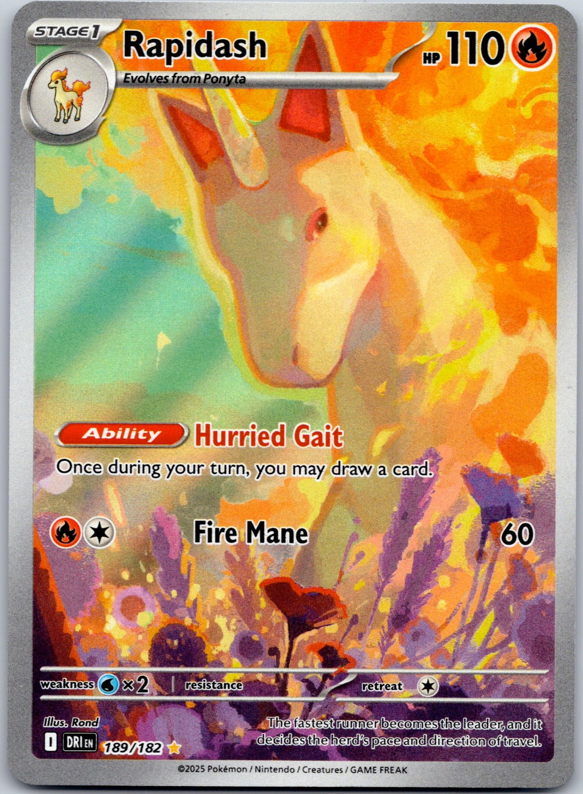 Rapidash 189/182 SV10: Destined Rivals (Rond)
