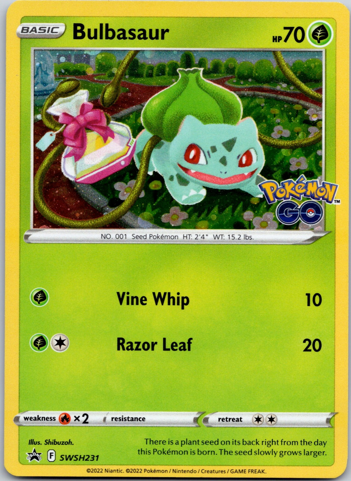 Bulbasaur SWSH231 SWSH: Sword & Shield Promo Cards (Shibuzoh)