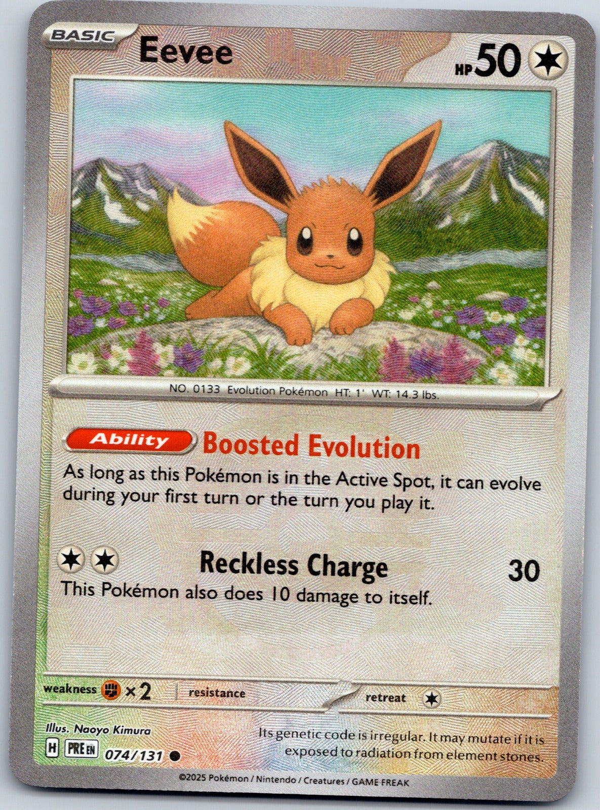 Eevee (Master Ball Pattern) 074/131 SV: Prismatic Evolutions (Naoyo Kimura)