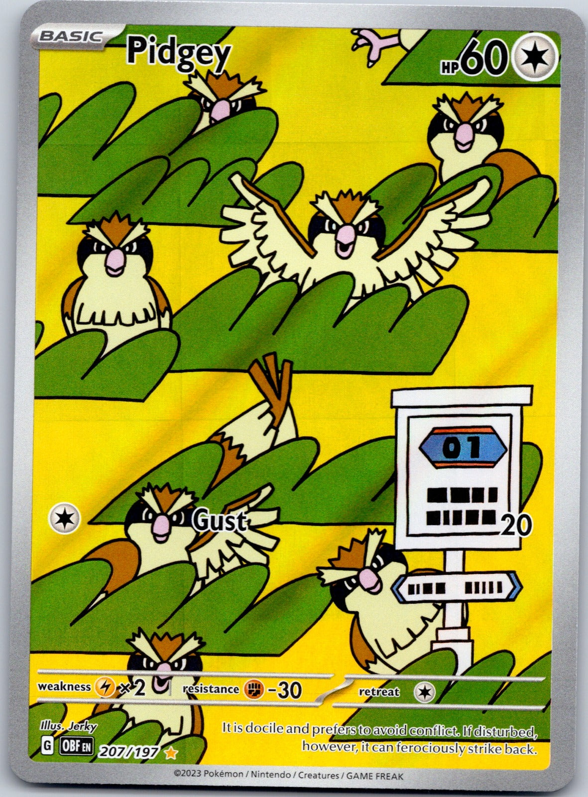 Pidgey 207/197 SV03: Obsidian Flames (Jerky)