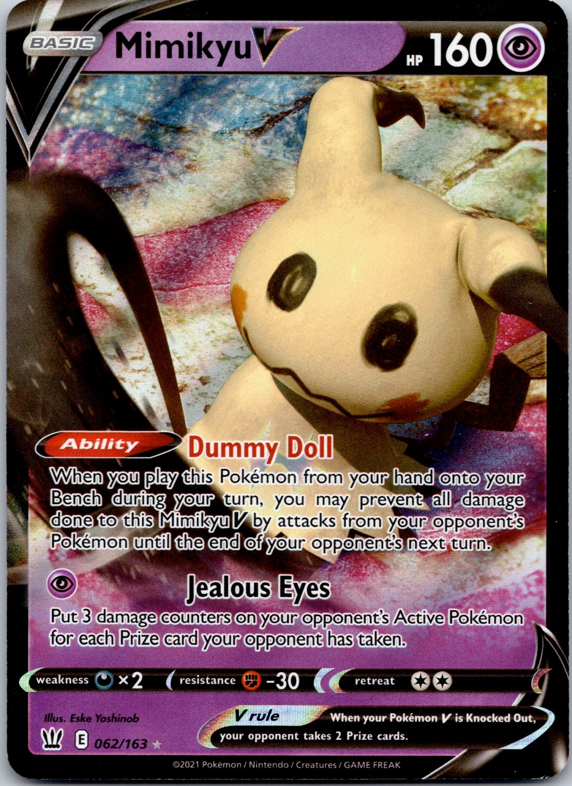 Mimikyu V 062/163 SWSH05: Battle Styles (Eske Yoshinob)