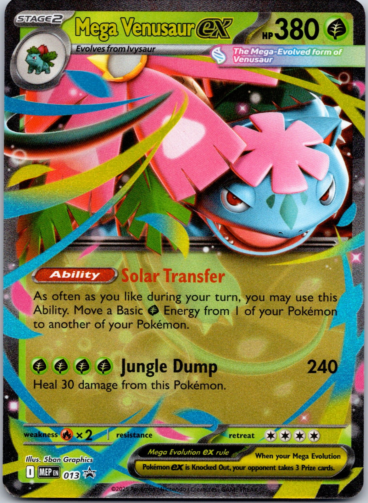 Mega Venusaur ex 013 ME: Mega Evolution Promo (5ban Graphics)