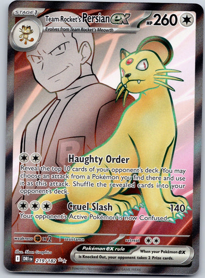 Team Rocket's Persian ex 219/182 SV10: Destined Rivals (Hideki Ishikawa)
