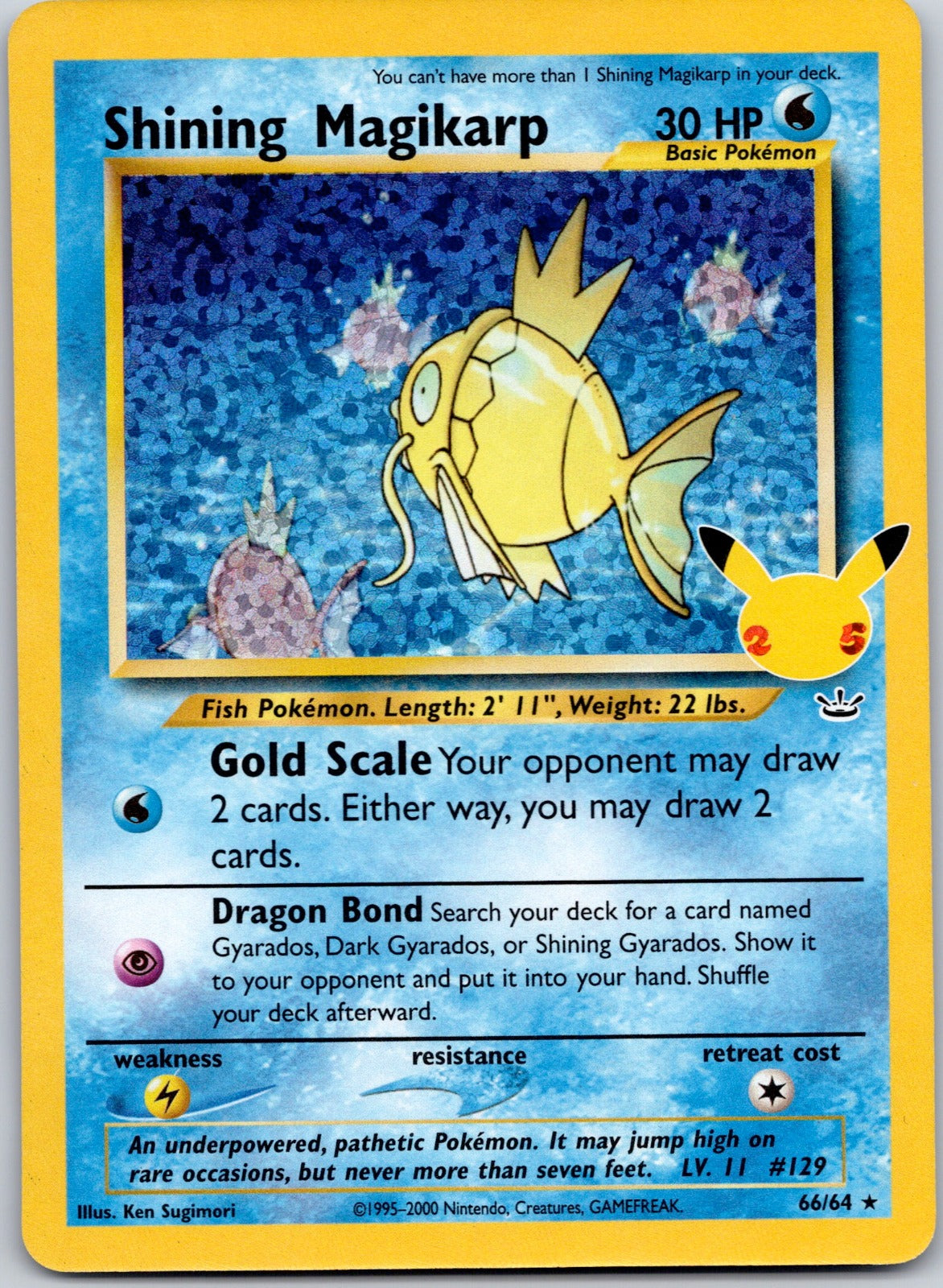 Shining Magikarp 66/64 Celebrations: Classic Collection (Ken Sugimori)